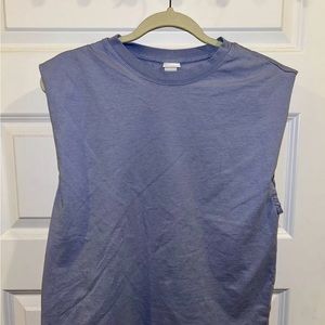 H&M Men’s Cutoff Sleeve Blue Tank size S
